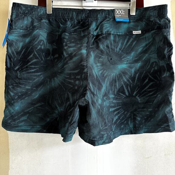 Columbia Omni-Shade Sandy River II Shorts UPF 30 Tie Dye Green XXL NWT - Picture 8 of 8